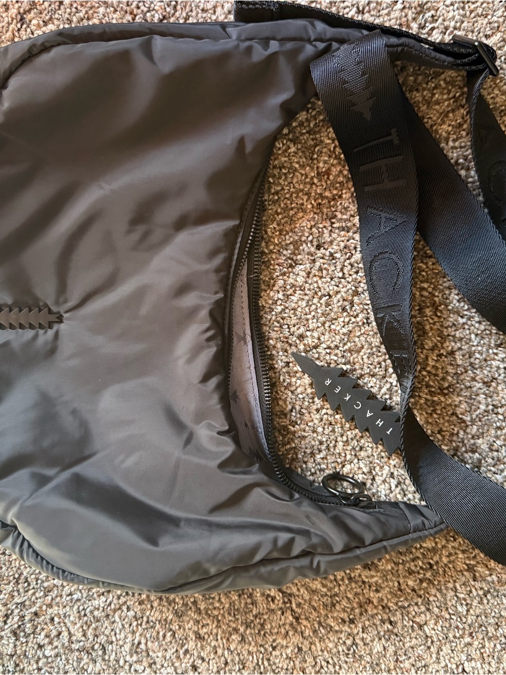 THACKER New York Black Nylon Hobo Shoulder Bag NWOT
